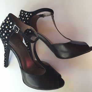 BCBG Studded Suede Pumps