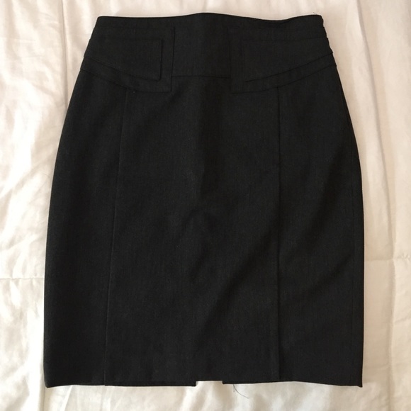 Pencil skirt with side zipper & back detail.