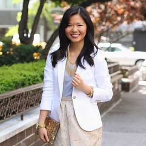Zara Jackets & Coats - White Blazer with Gold Buttons Zara Jackets & Coats - White Blazer with Gold Buttons