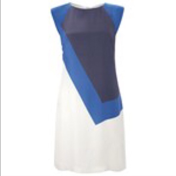 FCUK Color blocks silk dress