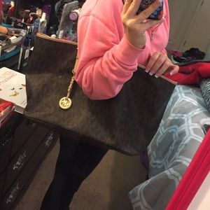 USED BROWN AUTHENTIC MICHAEL KORS