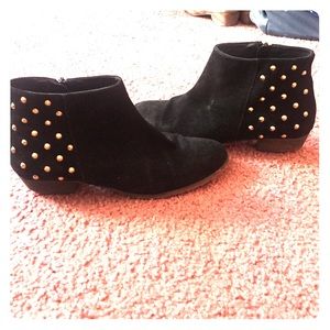 Black suede Charles David booties