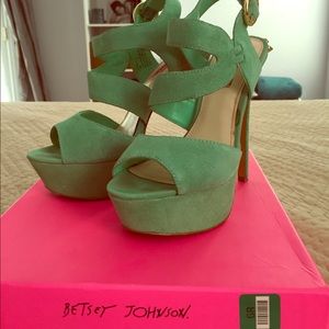 Betsey Johnson "Endall" mint green stilettos