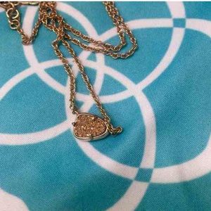 Rose Gold Kendra Scott pendent Druzy necklace