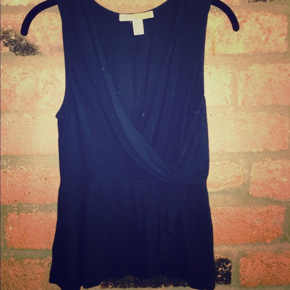Blue Chic Tank Top, cinched at waist