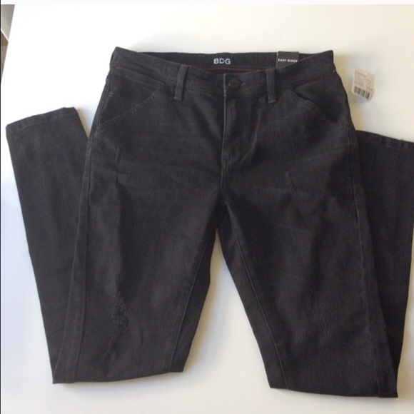 BDG black moto skinny jeans