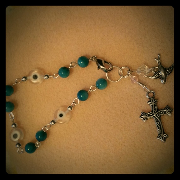 Custom made evil eye bracelet