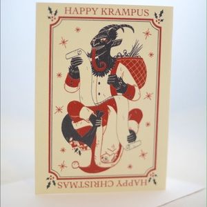 Krampus/Christmas greeting card set of 4