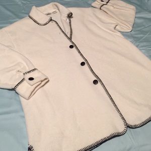 White fleece jacket