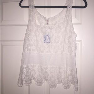 NWT Free People Textured Flower Lace Camisole