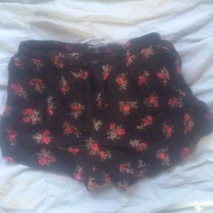RARE Black with red roses BM Shorts
