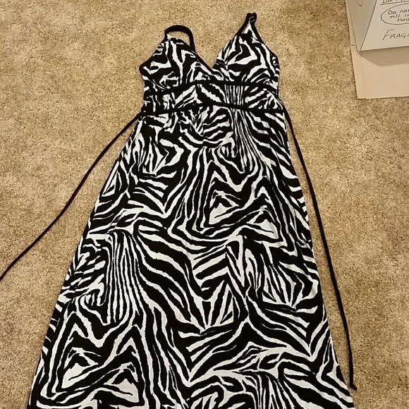 Zebra maxi dress