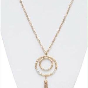 Hoop Necklace with Tassel