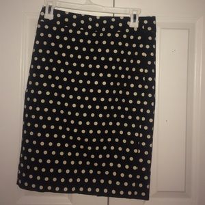 Banana republic polkadot pencil skirt