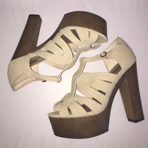 Cream Platform Sandals