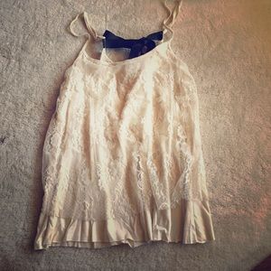 Charlotte Russe cotton lined lace top