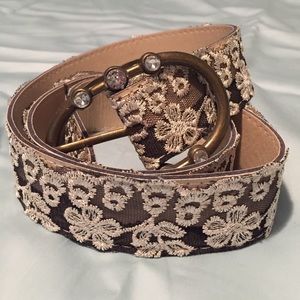 Lace covered belt