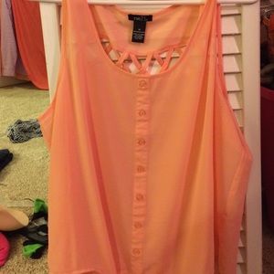 Peach sheer tank