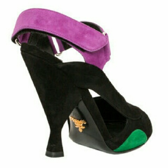 Prada Tricolor swede strapy sandals - Picture 2 of 4