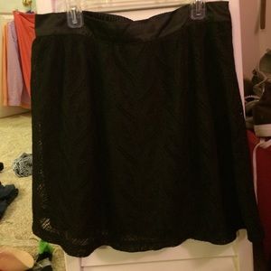 Nollie black lace skirt