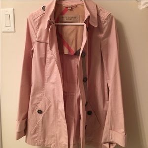 burberry light pink coat