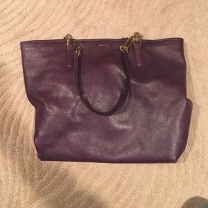 Coach tote -plum colored