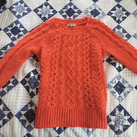 WHO.A.U Bright Orange Wool Sweater