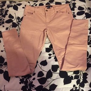 F21 light pink super stretch jeans