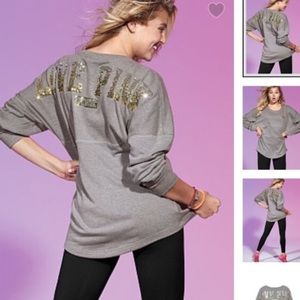 PINK Bling Varsity Crew