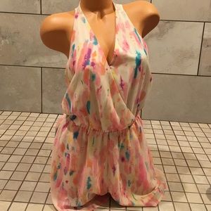 Water colored Short Romper