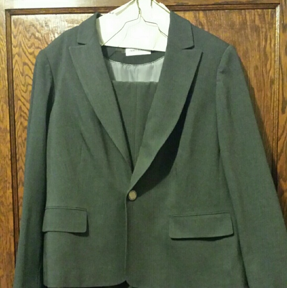 Gray business suit