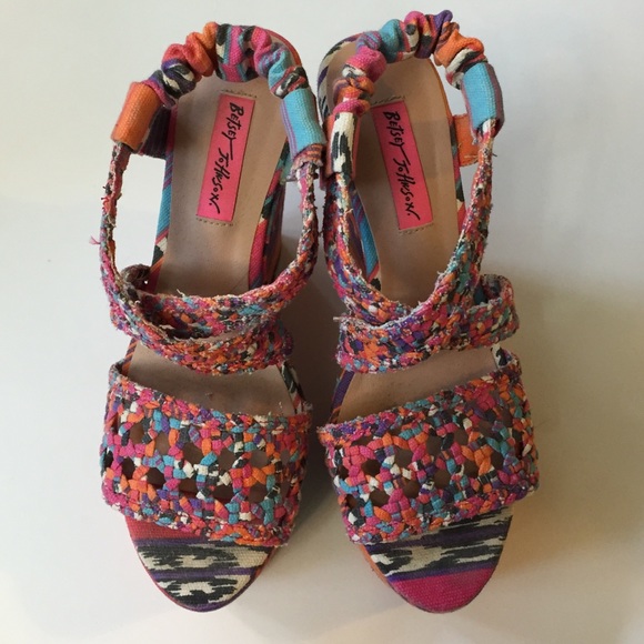 Betsey Johnson colorful wedges - Picture 2 of 4