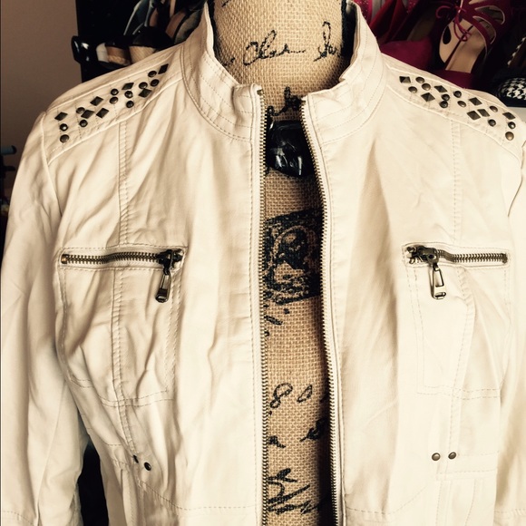 Wet Seal Jackets & Coats - Ivory/Cream faux leather Jacket NWT Wet Seal Jackets & Coats - Ivory/Cream faux leather Jacket NWT