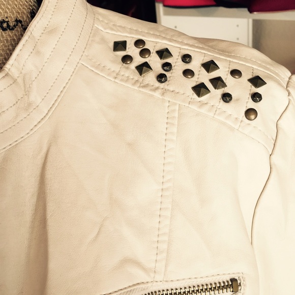 Wet Seal Jackets & Coats - Ivory/Cream faux leather Jacket NWT Wet Seal Jackets & Coats - Ivory/Cream faux leather Jacket NWT