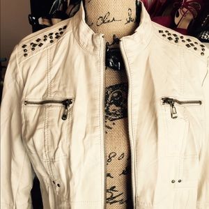 Wet Seal Jackets & Coats - Ivory/Cream faux leather Jacket NWT Wet Seal Jackets & Coats - Ivory/Cream faux leather Jacket NWT
