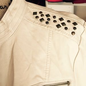 Wet Seal Jackets & Coats - Ivory/Cream faux leather Jacket NWT Wet Seal Jackets & Coats - Ivory/Cream faux leather Jacket NWT
