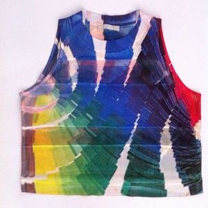 🔆SOLD🔆 Colorful Zara W&B Collection Crop Top