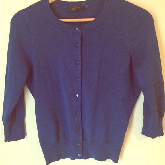 Blue fitted cardigan