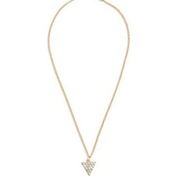 GOLD-TONE TRIANGLE CHARM NECKLACE