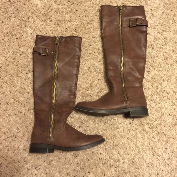 Knee high brown boots