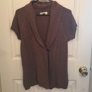 Brown wool cardigan