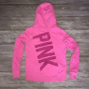 VS Pink Zip-Up Hoodie Size XS