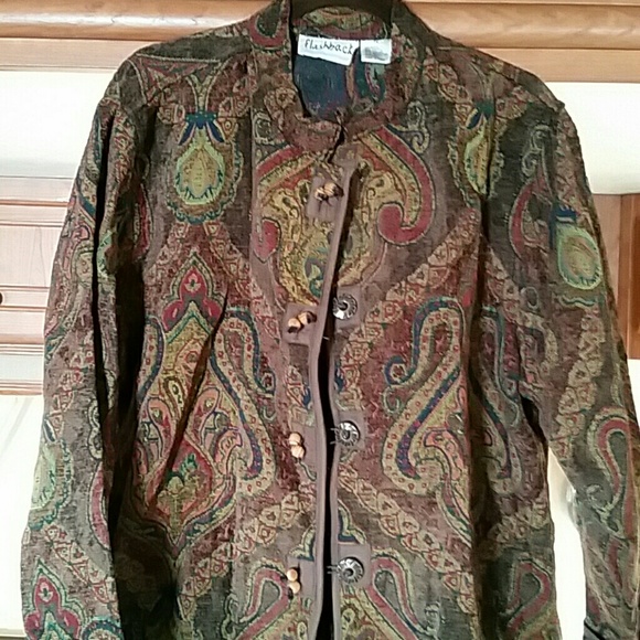 Ladies jacket tapestry rust colored