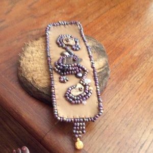 Leather beaded bracelet