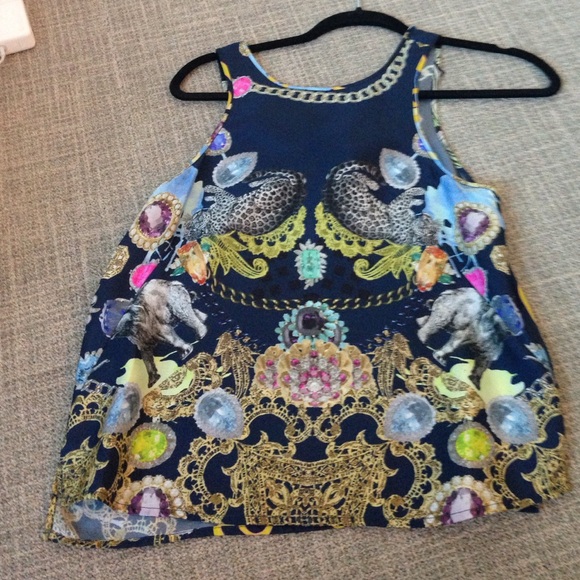 Tibi Tops - Tibi printed sleeveless top