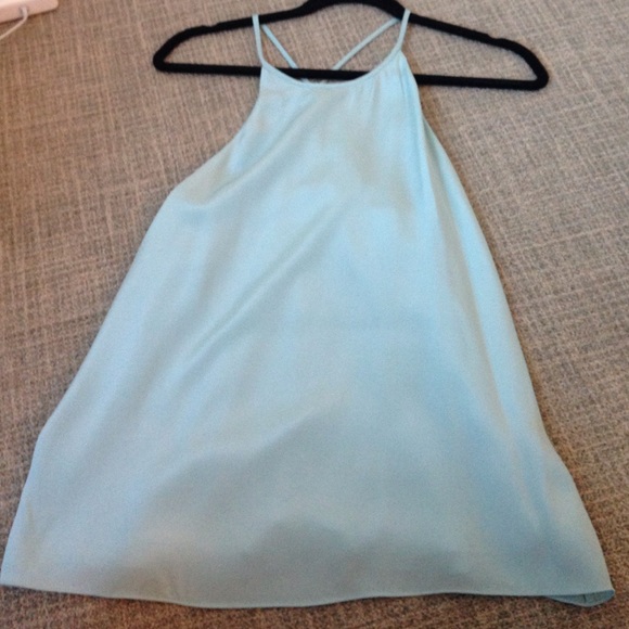 Tibi Tops - Silk ice blue Tibi tank