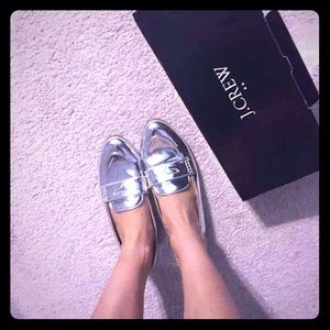 Metallic JCrew Loafers, get this similar look!