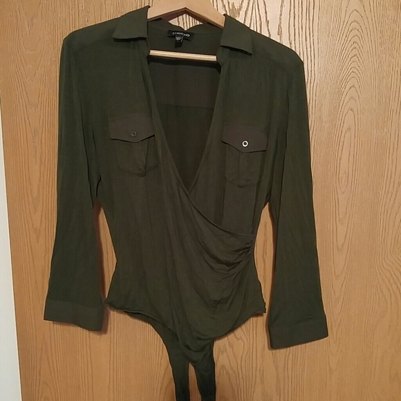 bebe Tops - blouse/ body suit , rifle green