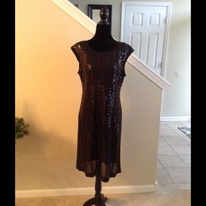 Black sequin dress