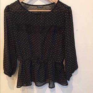 Black sheer blouse